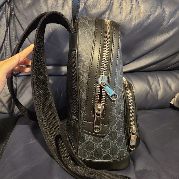 100% Real GUCCI Supreme Small Backpack – Black/Grey **rare item** - Picture 7 of 10
